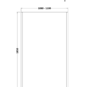 Nuie-1100mm-Wetroom-Screen-Outer-Frame-1850x8mm-Brushed-Pewter-WRSCOGM11-3