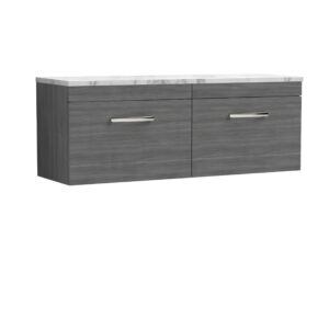 Nuie 1200 Wall Hung 2-Drawer Unit & Laminate Worktop ATH039LCM2