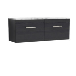 Nuie 1200 Wall Hung 2-Drawer Unit & Laminate Worktop ATH040LCM2