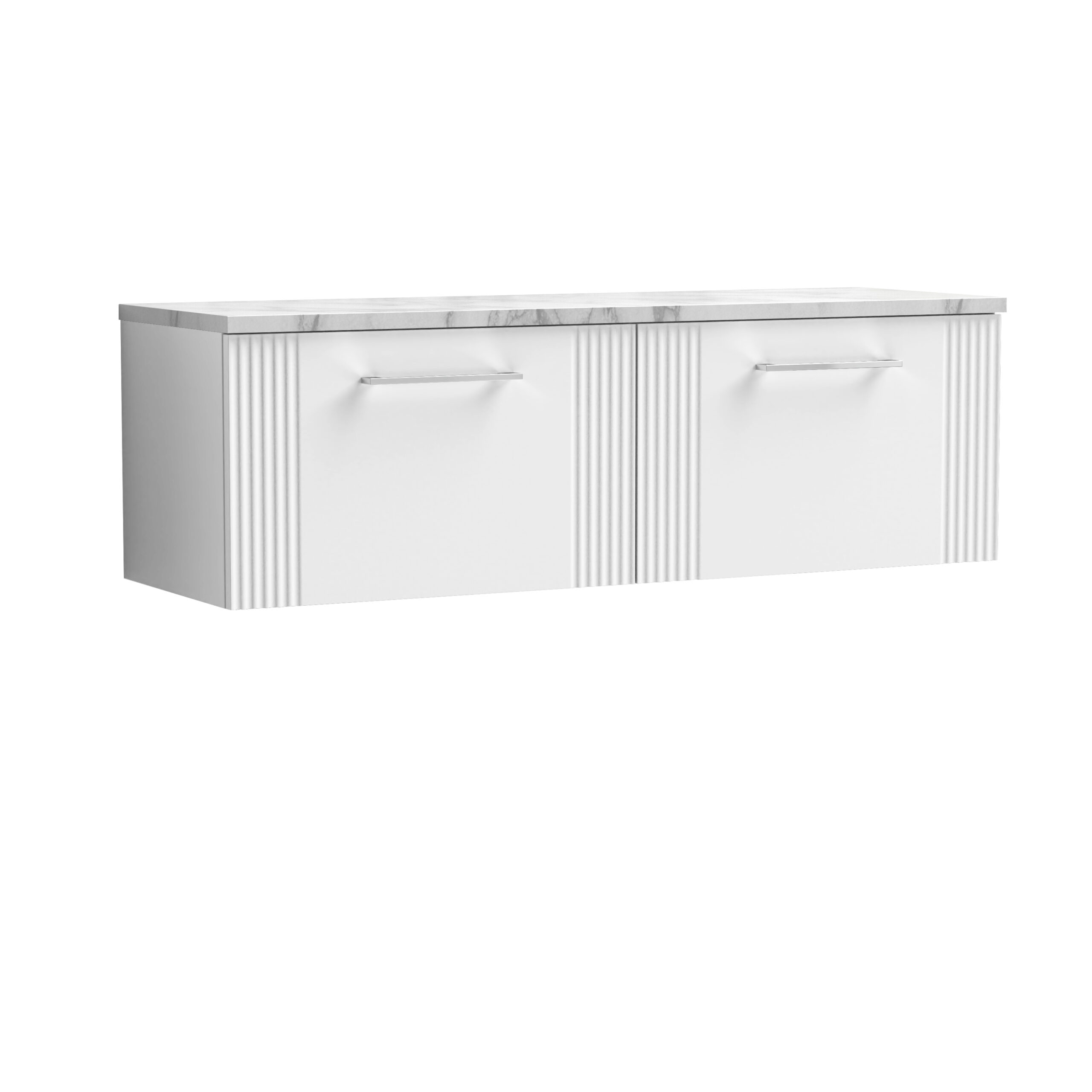 Nuie 1200 Wall Hung 2-Drawer Vanity & Laminate Worktop DPF194LCM2