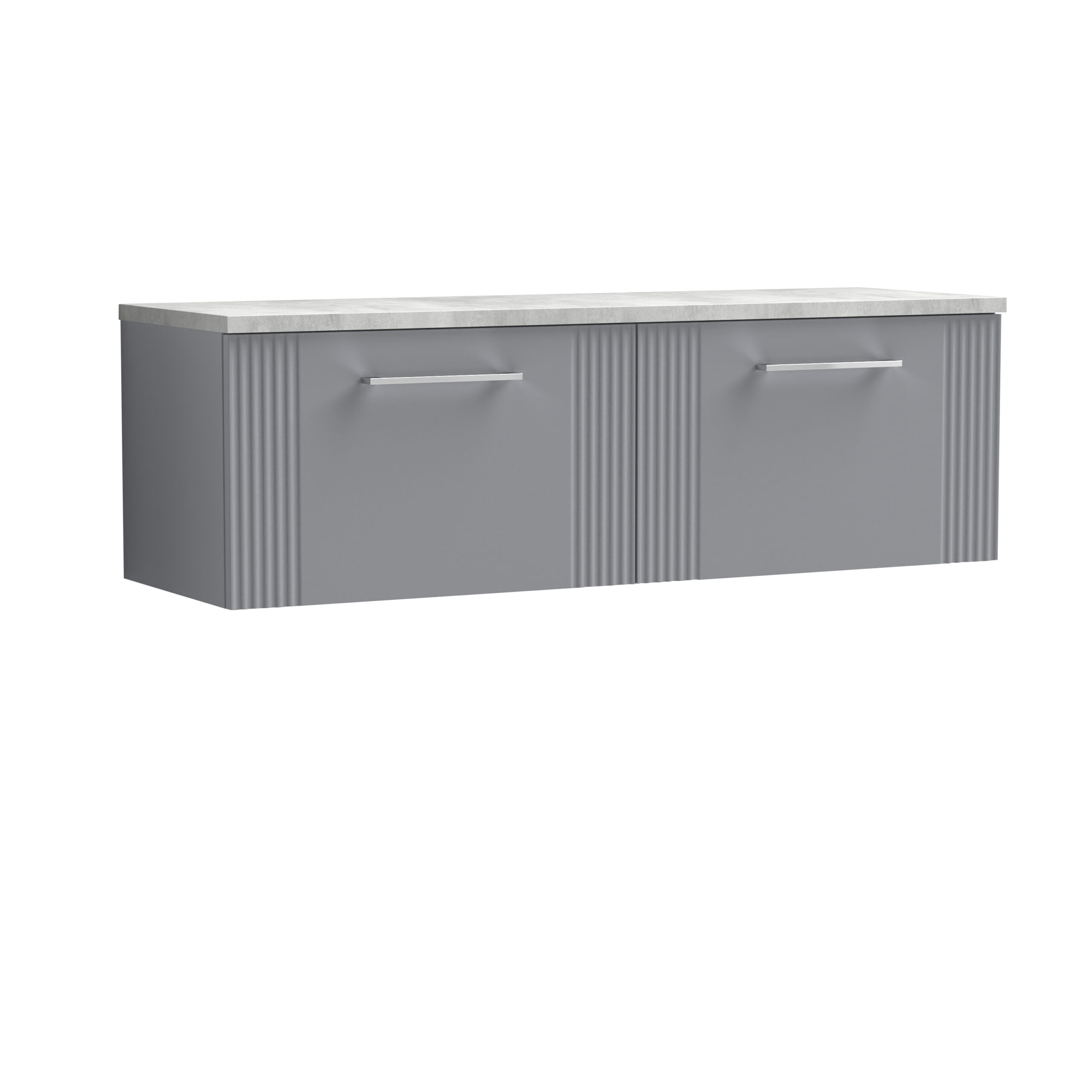 Nuie 1200 Wall Hung 2-Drawer Vanity & Laminate Worktop DPF294LBG2