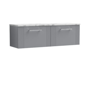 Nuie 1200 Wall Hung 2-Drawer Vanity & Laminate Worktop DPF294LCM2