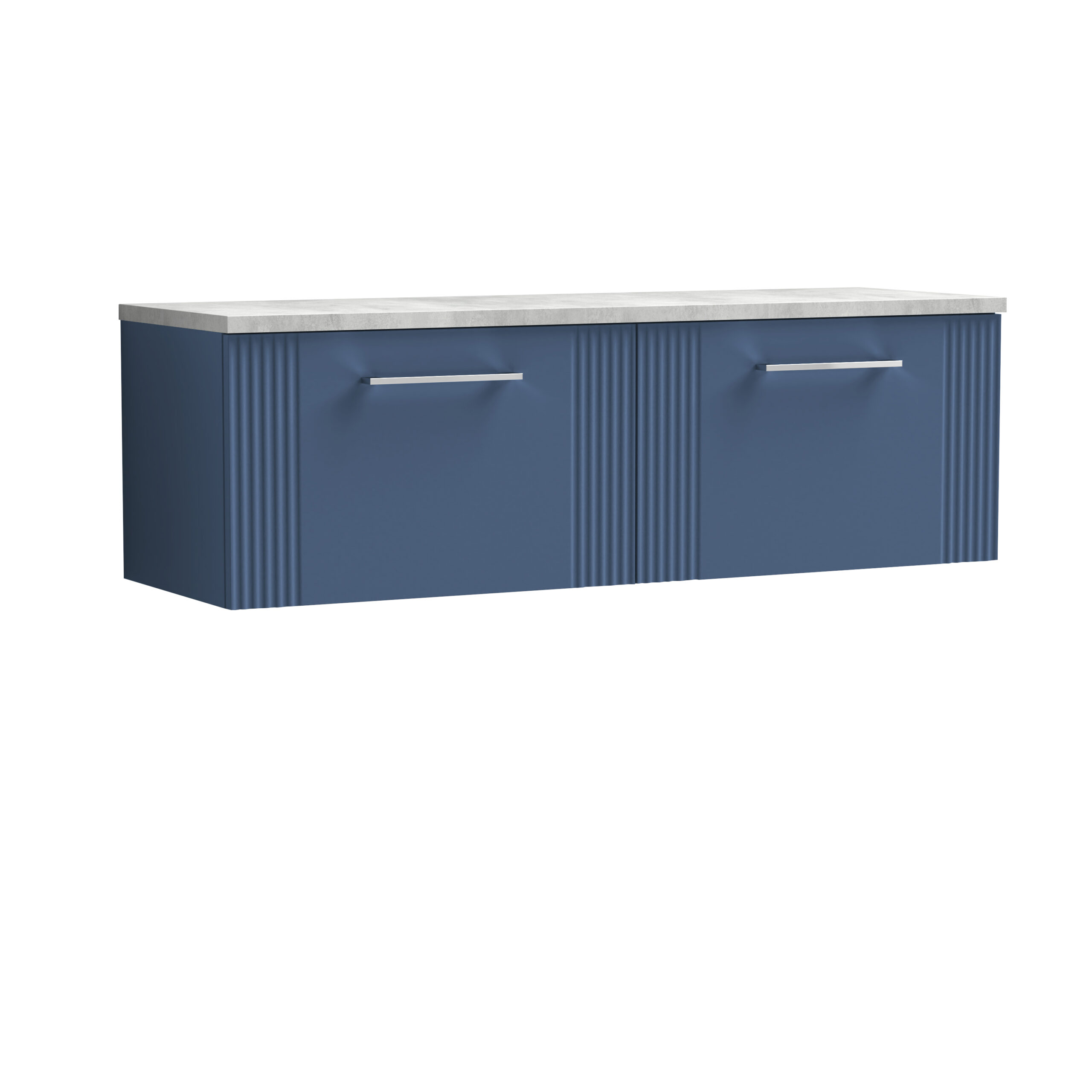 Nuie 1200 Wall Hung 2-Drawer Vanity & Laminate Worktop DPF394LBG2