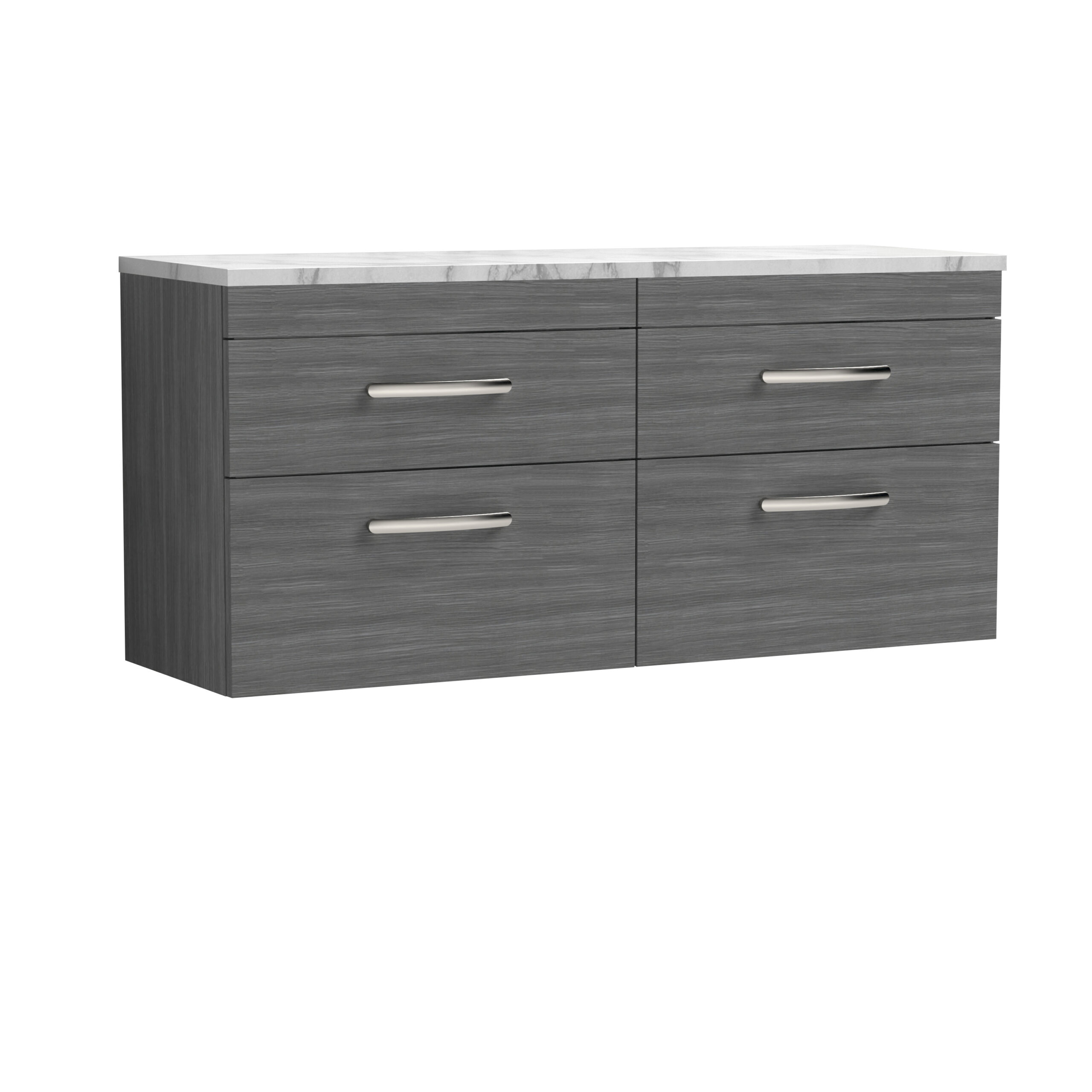 Nuie 1200 Wall Hung 4-Drawer Unit & Laminate Worktop ATH046LCM2