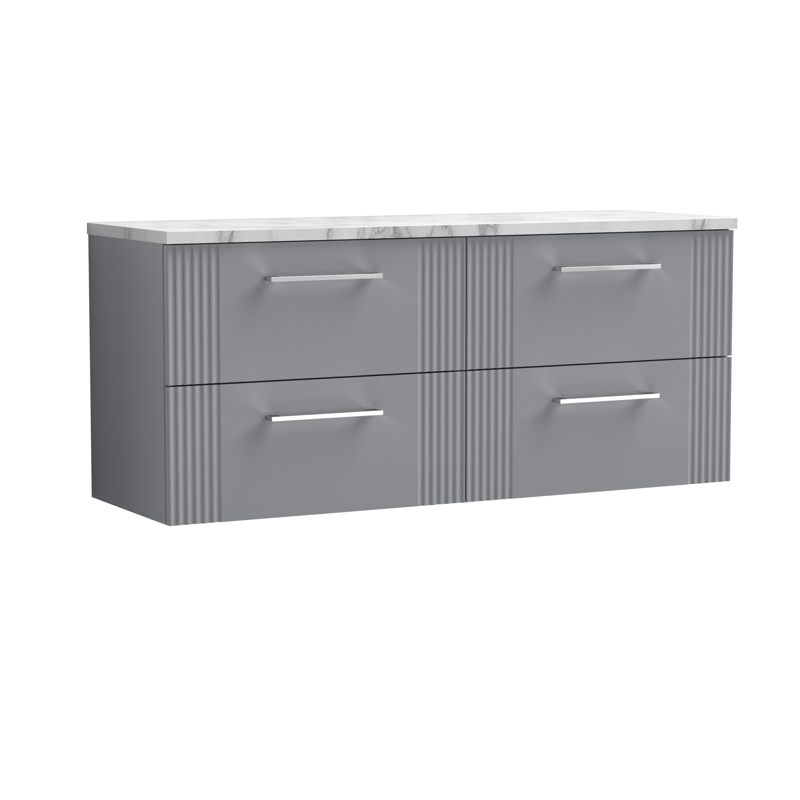 Nuie 1200 Wall Hung 4-Drawer Vanity & Laminate Worktop DPF293LCM2