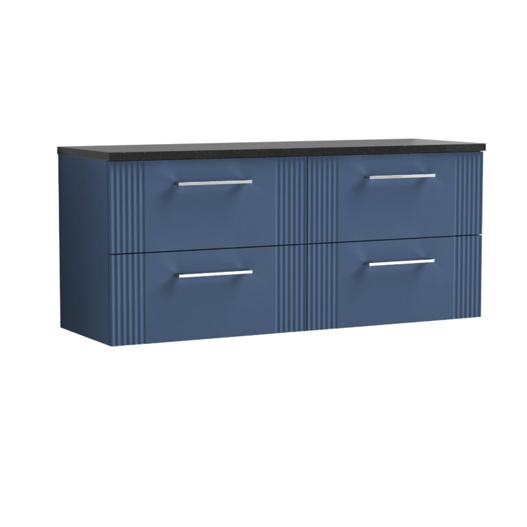 Nuie 1200 Wall Hung 4-Drawer Vanity & Laminate Worktop DPF393LSB2