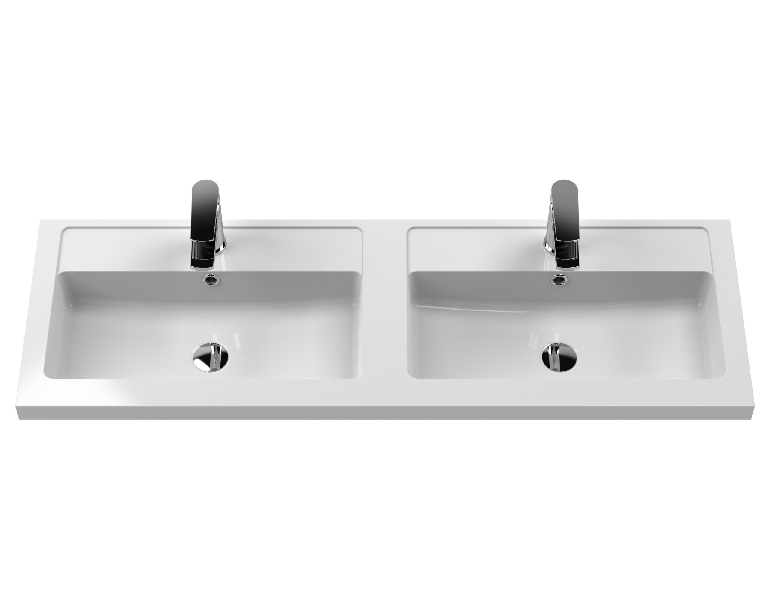 Nuie 1200mm Floor Standing 4 Door Vanity & Double Basin ARN803C - Image 2
