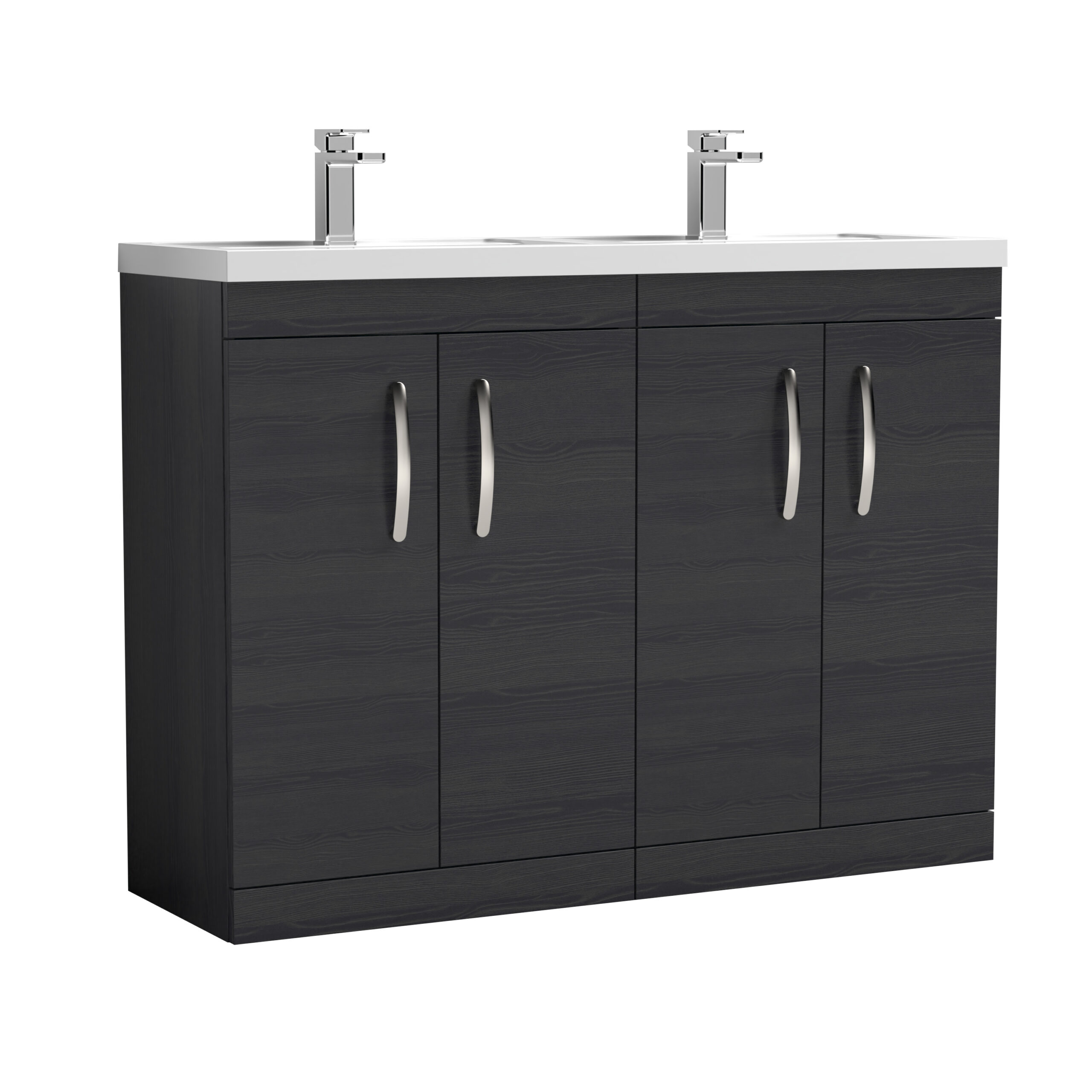 Nuie 1200mm Floor Standing Cabinet With Double Basin ATH026C