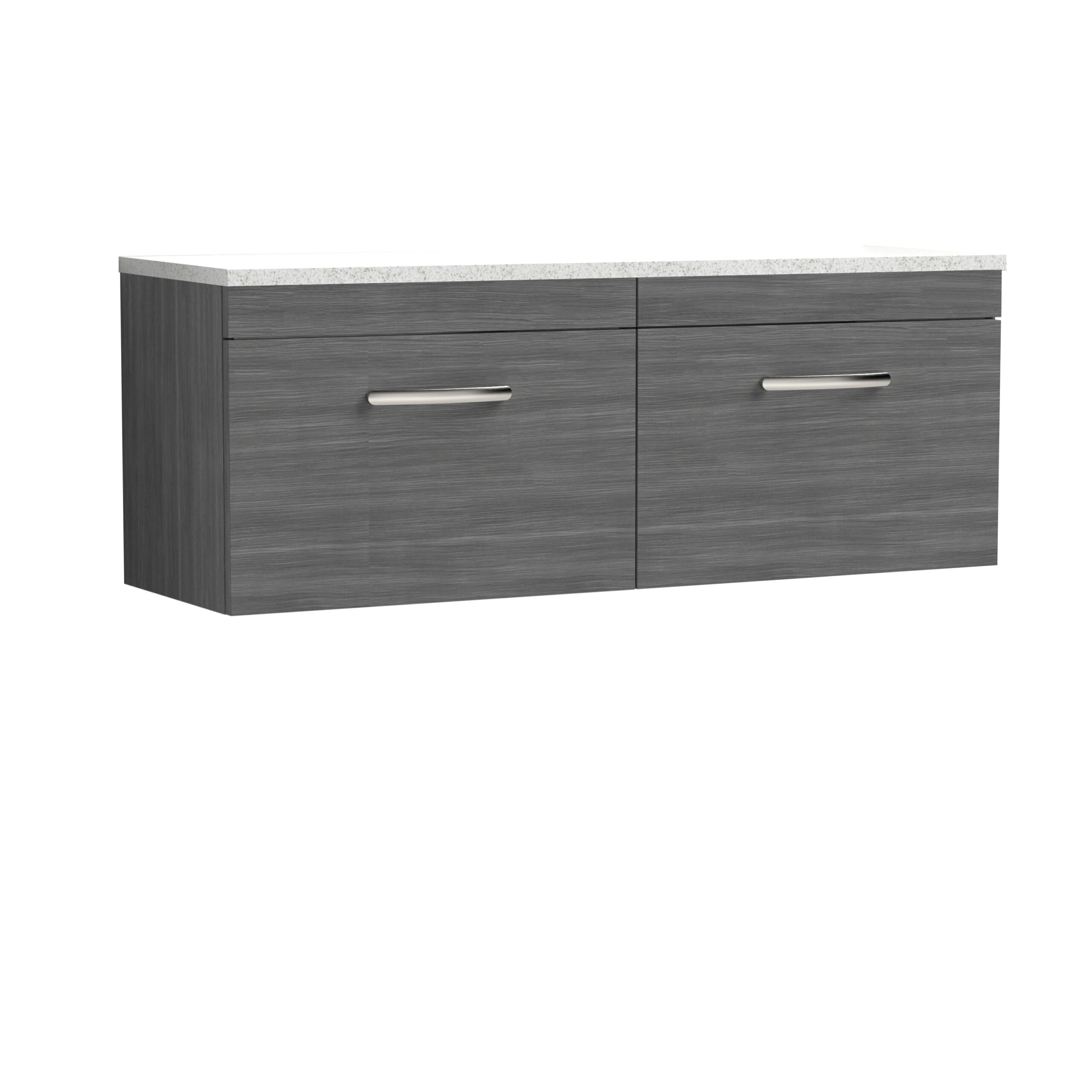 Nuie 1200mm Wall Hung 2-Drawer Unit & Laminate Worktop ATH039LSW2