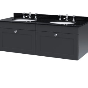 Nuie 1200mm Wall Hung 2 Drawer Vanity & Marble Top CLC1494BR6