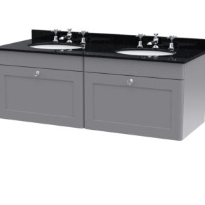 Nuie 1200mm Wall Hung 2 Drawer Vanity & Marble Top CLC294BR6