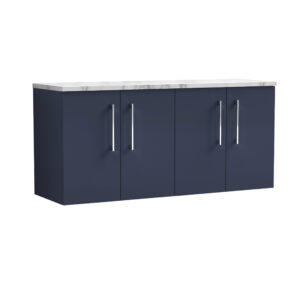 Nuie 1200mm Wall Hung 4-Door Vanity & Laminate Worktop ARN2923LCM2