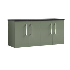Nuie 1200mm Wall Hung 4-Door Vanity & Laminate Worktop ARN823LSB2