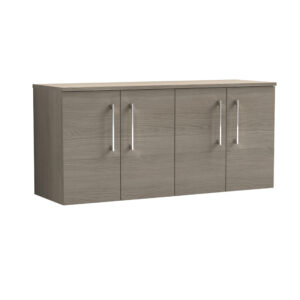 Nuie 1200mm Wall Hung 4 Door Vanity & Worktop ARN2523W2
