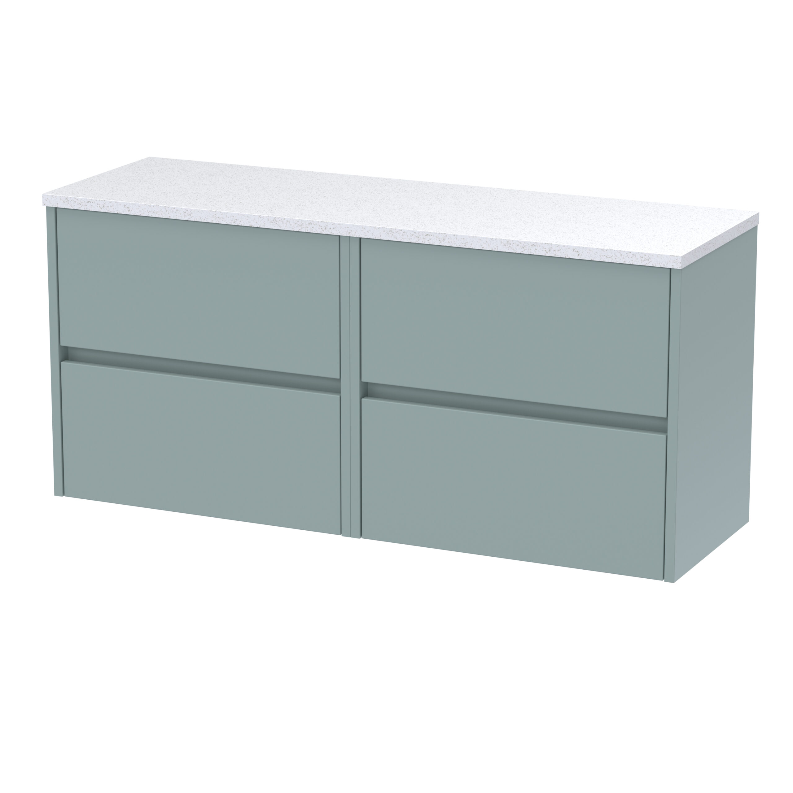 Nuie 1200mm Wall Hung 4-Drawer Unit & Laminate Worktop HAV2304LSW2