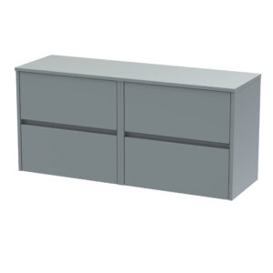 Nuie 1200mm Wall Hung 4 Drawer Unit & Worktop HAV2304W2