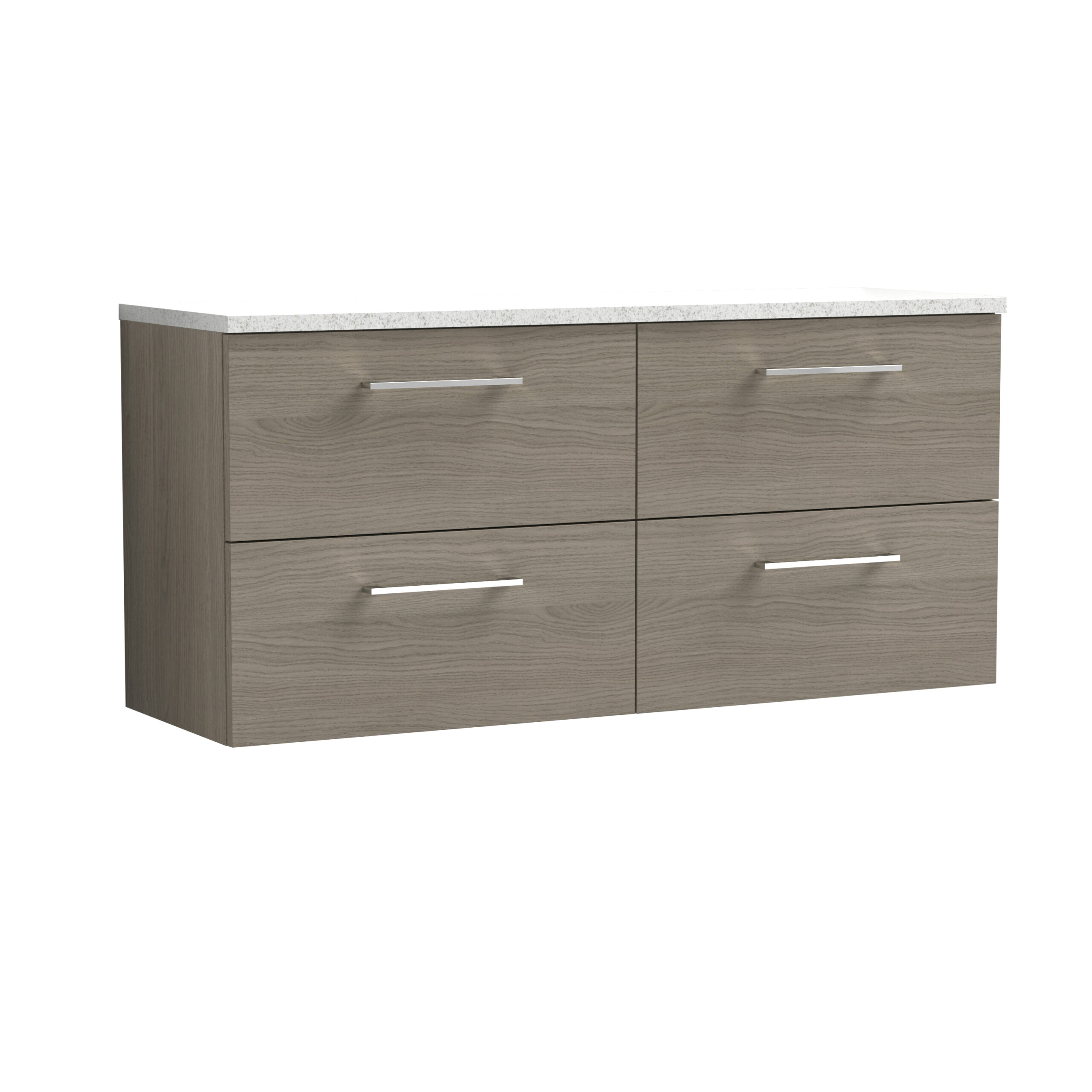 Nuie 1200mm Wall Hung 4-Drawer Vanity & Laminate Worktop ARN2524LSW2