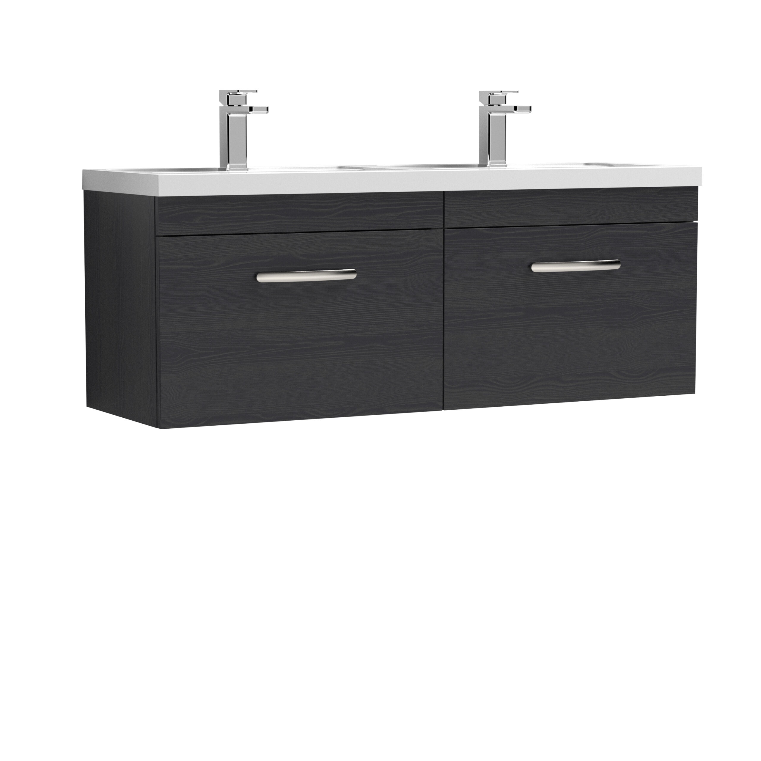 Nuie 1200mm Wall Hung Cabinet With Double Basin ATH040C