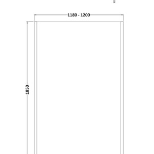 Nuie-1200mm-Wetroom-Screen-Outer-Frame-1850x8mm-Brushed-Pewter-WRSCOGM12-3