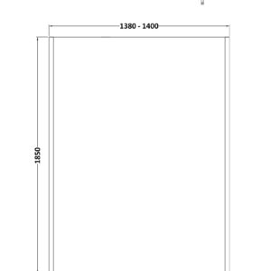 Nuie-1400mm-Wetroom-Screen-Outer-Frame-1850x8mm-Brushed-Pewter-WRSCOGM14-3