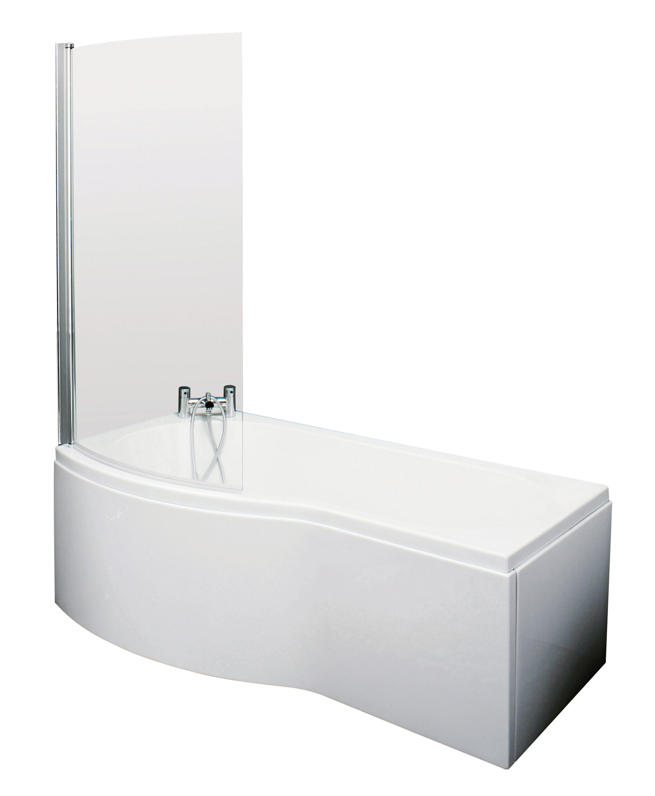 Nuie 1500mm B Shaped Left Hand Bath Set SBATH20