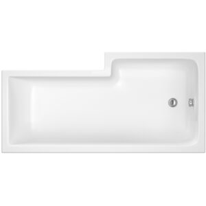 Nuie 1500mm Left Hand Square Shower Bath WBS1585L