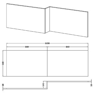 Nuie-1700mm-Offset-Side-Panel-Waterproof-NMP135W-3