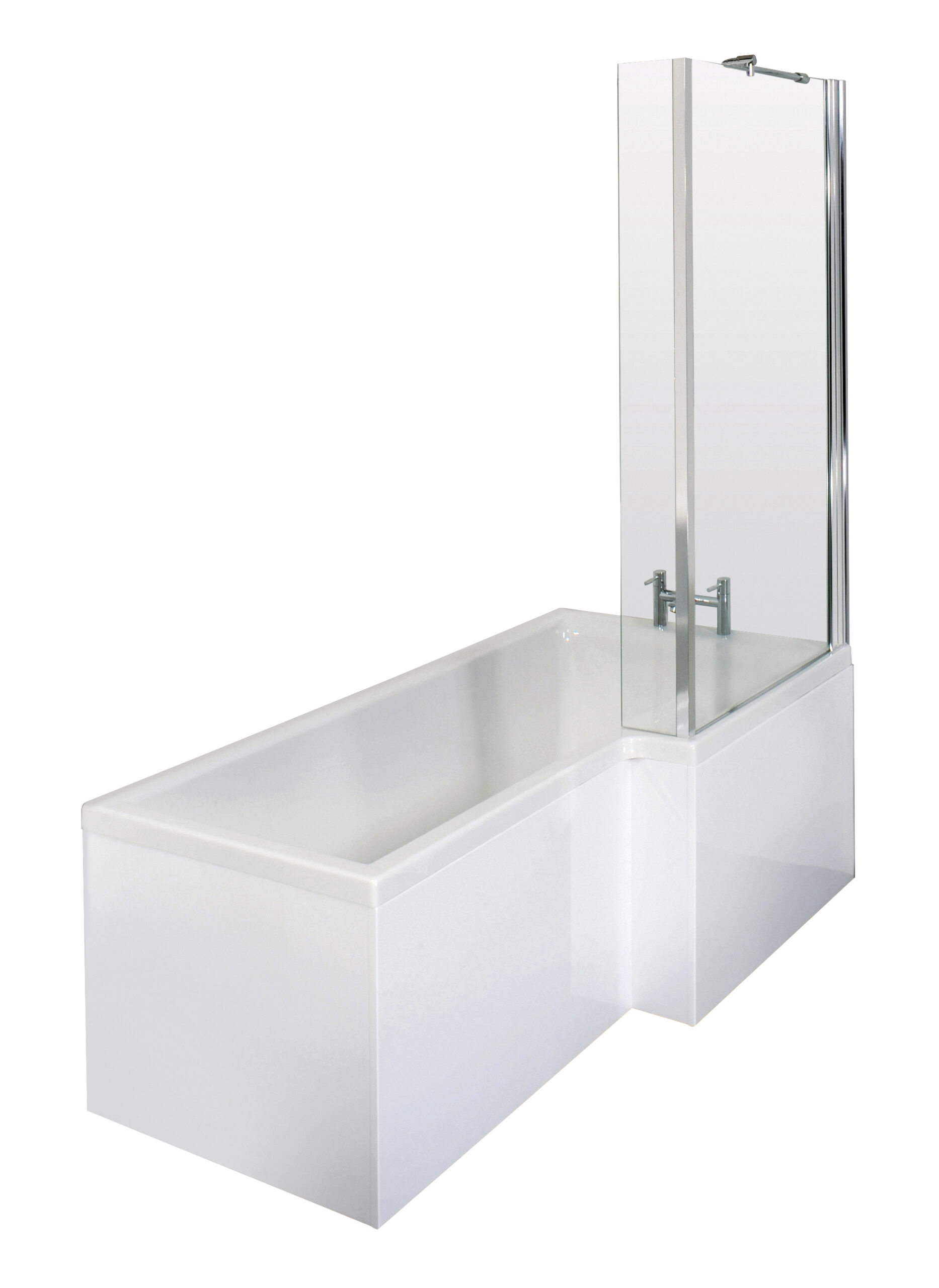 Nuie 1700mm Right Hand Square Shower Bath Set SBATH06