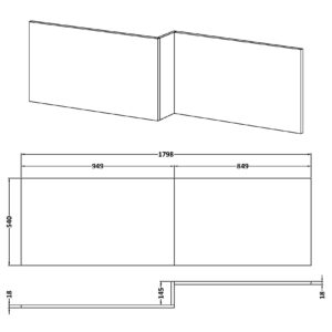 Nuie-1800mm-Offset-Side-Panel-Waterproof-NMP1800W-3