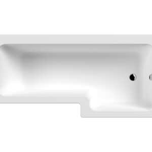 Nuie 1800mm Right Hand Square Shower Bath NSK802S