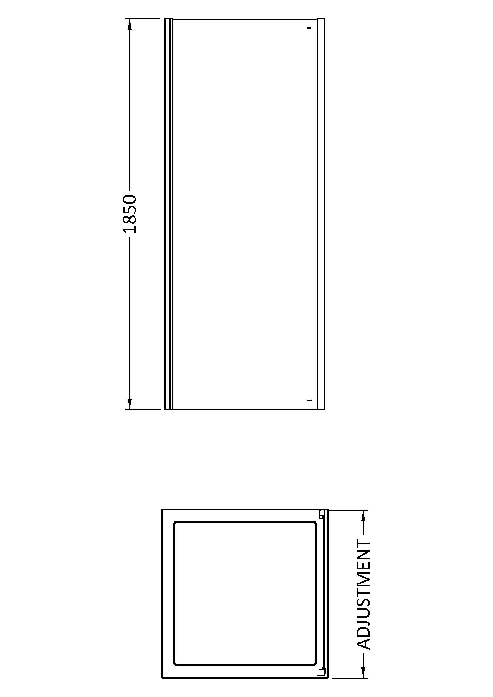 Nuie 1850 x 900mm Side Panel SQSP90-E5 - Image 2