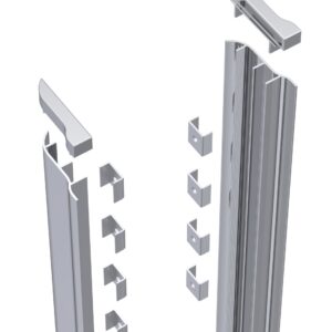 Nuie 1850mm Enclosure Screw Cover Kit Chrome AQ-SCK