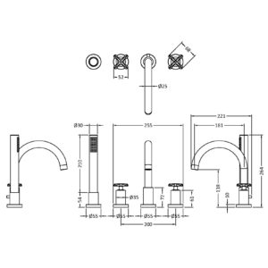 Nuie-4-Tap-Hole-Bath-Mixer-CLX334S-3