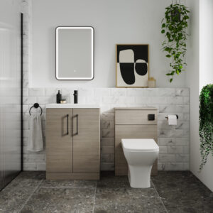 Nuie 500mm Floor Standing 2 Door Vanity & Basin 2 ARN2501B