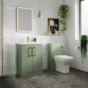 Nuie 500mm Floor Standing 2 Door Vanity & Basin 2 ARN801B