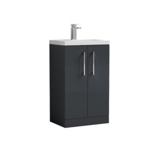 Nuie 500mm Floor Standing 2-Door Vanity & Polymarble Basin PAL028