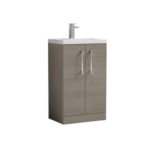 Nuie 500mm Floor Standing 2 Door Vanity & Polymarble Basin PAL122