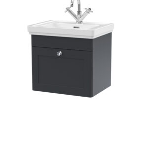 Nuie 500mm Wall Hung 1-Drawer Vanity & Basin 1TH CLC1491A