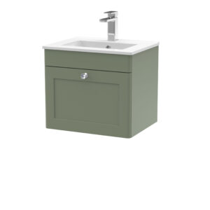 Nuie 500mm Wall Hung 1 Drawer Vanity & Basin 2 CLC891C