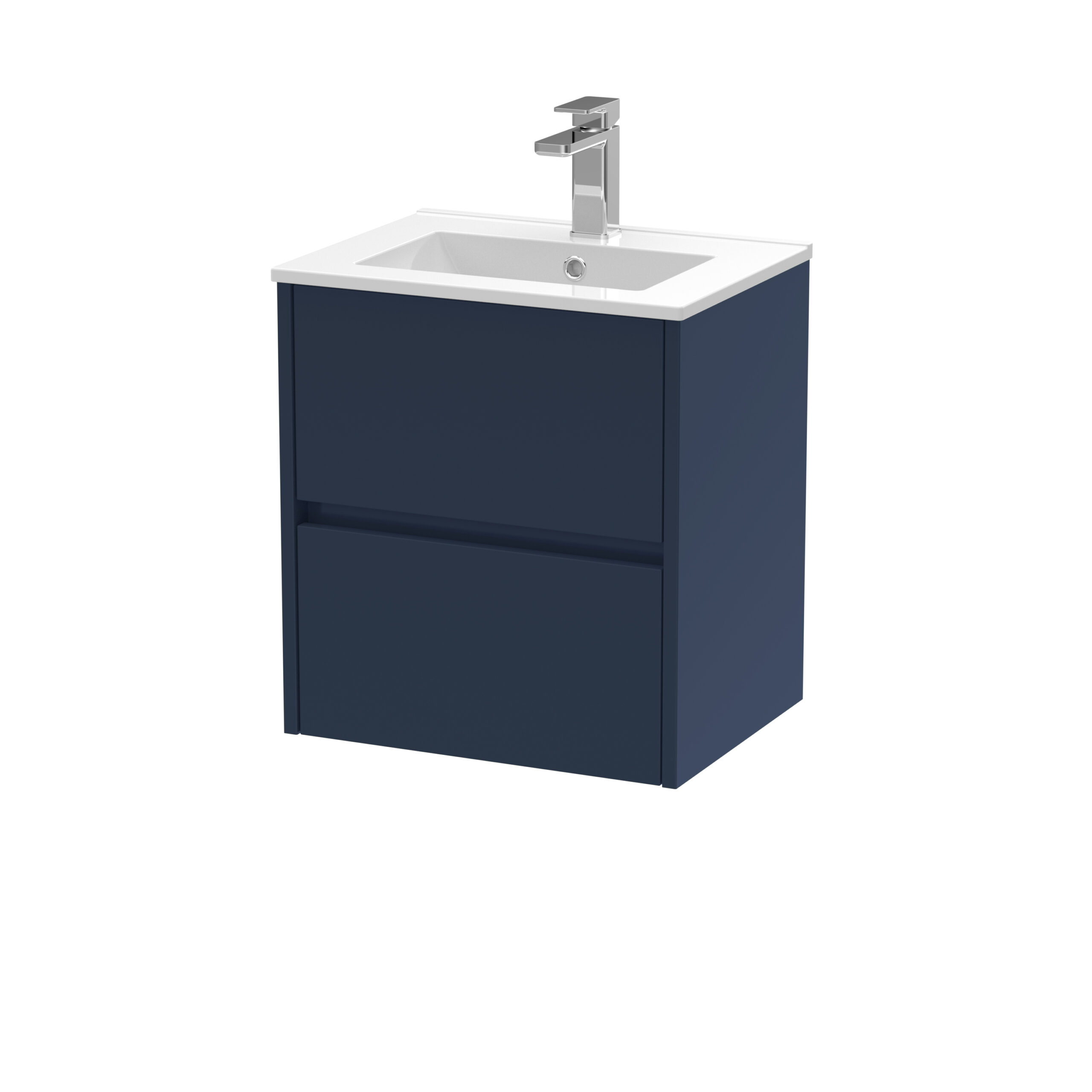 Nuie 500mm Wall Hung 2-Drawer Unit & Basin 2 HAV2902B