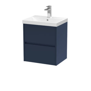 Nuie 500mm Wall Hung 2-Drawer Unit & Basin 3 HAV2902D