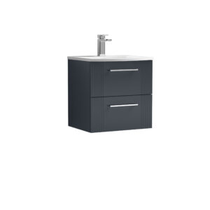Nuie 500mm Wall Hung 2 Drawer Vanity & Basin 4 DPF1492G