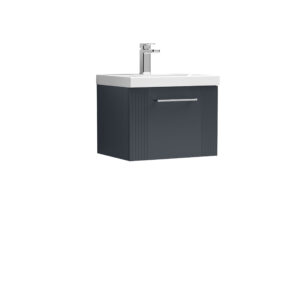 Nuie 500mm Wall Hung Single Drawer Vanity & Basin 3 DPF1491D