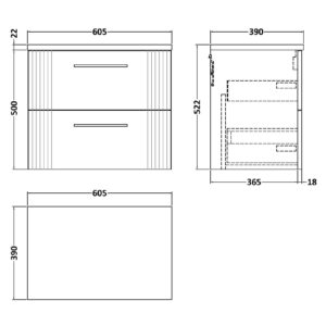 Nuie-600-Wall-Hung-2-Drawer-Vanity-Laminate-Worktop-DPF193LCM-3
