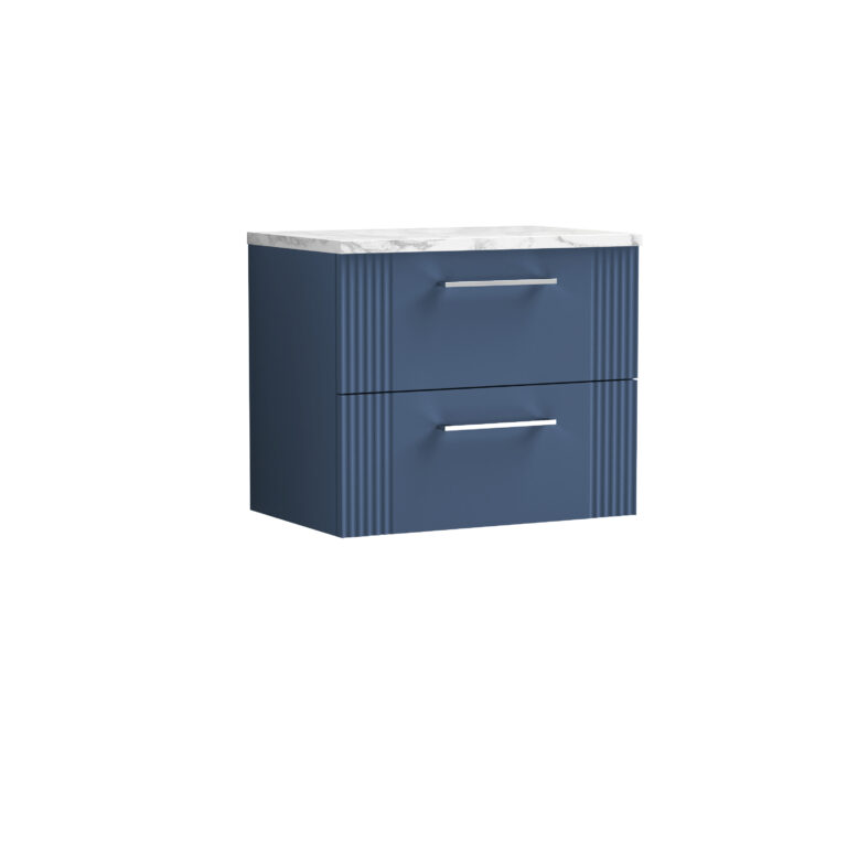 Nuie 600 Wall Hung 2-Drawer Vanity & Laminate Worktop DPF393LCM