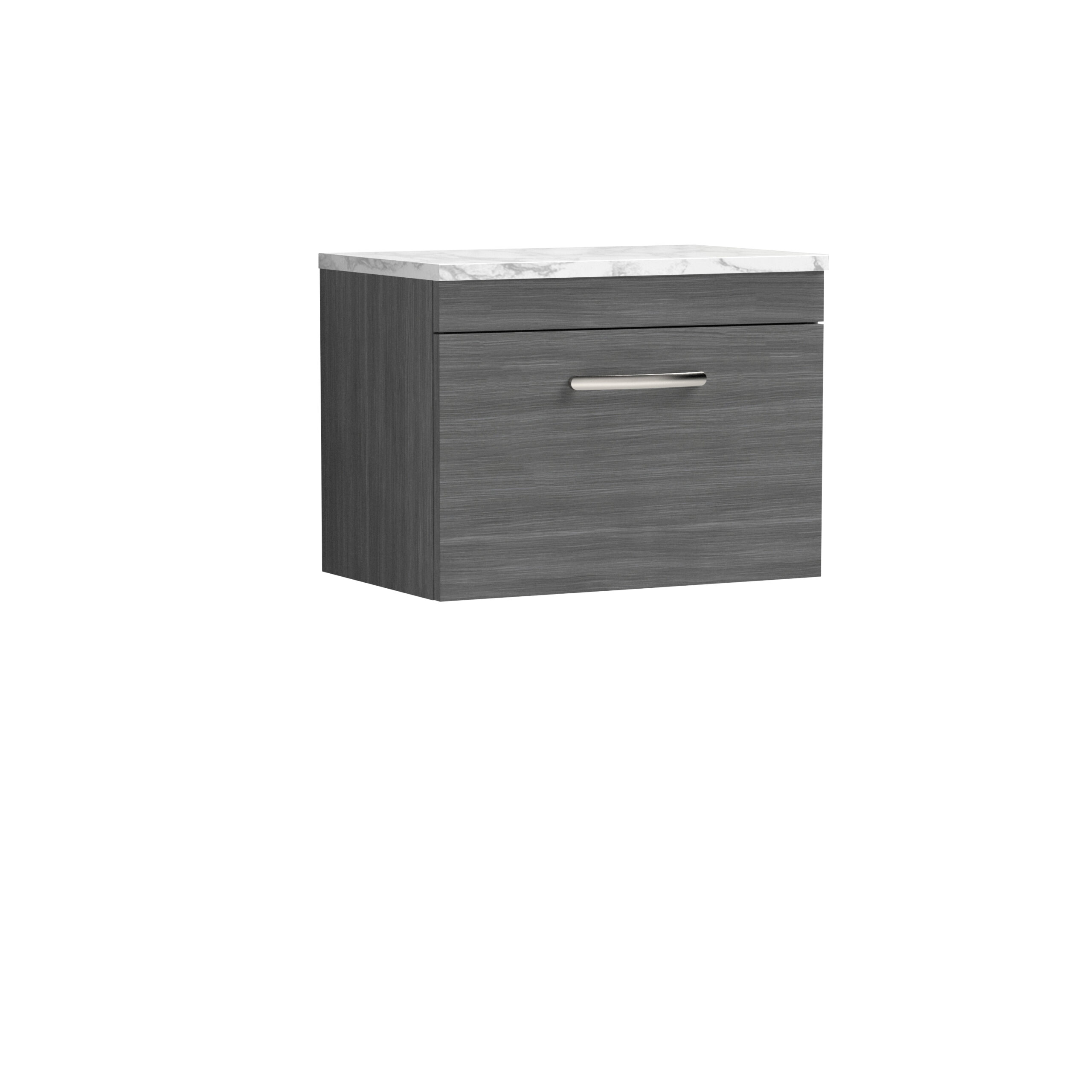 Nuie 600 Wall Hung Single Drawer Unit & Laminate Worktop ATH039LCM