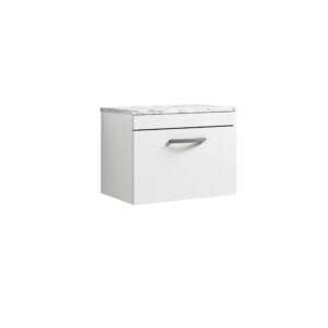 Nuie 600 Wall Hung Single Drawer Unit & Laminate Worktop ATH041LCM