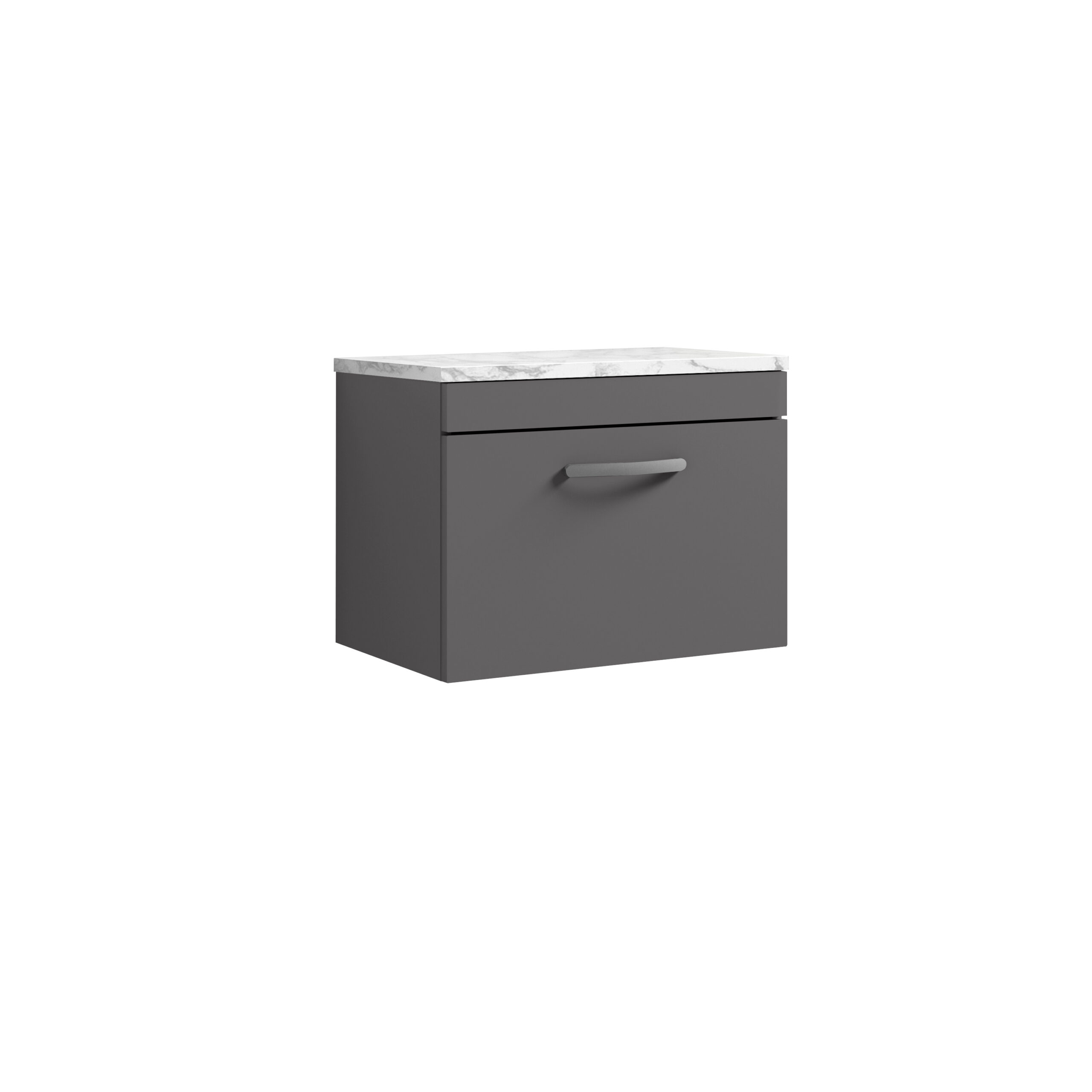 Nuie 600 Wall Hung Single Drawer Unit & Laminate Worktop ATH077LCM