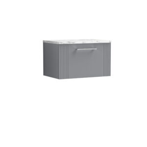 Nuie 600 Wall Hung Single Drawer Vanity & Laminate Worktop DPF294LCM