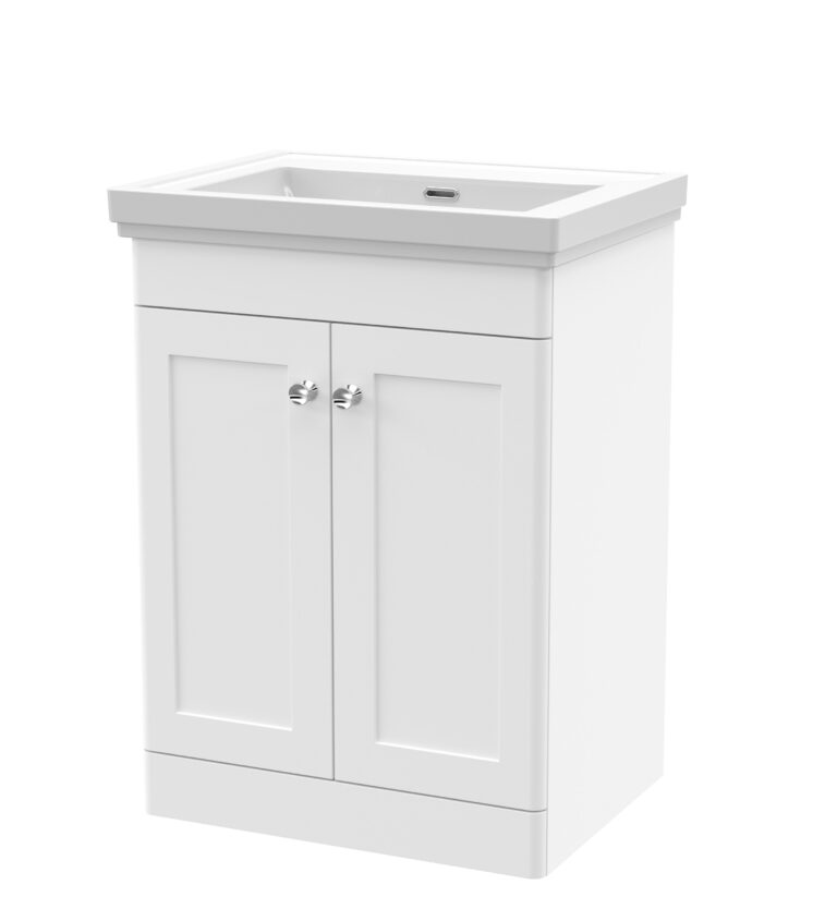 Nuie 600mm Floor Standing 2 Door Vanity & Basin 0TH CLC125H